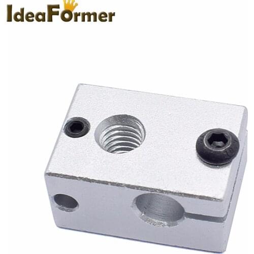 1/5pcs 3D Printer V6 Heater New 3D Extruder Hot End E3D for PT100 Sensor Cartridge Full Metal Aluminum 23x16x12