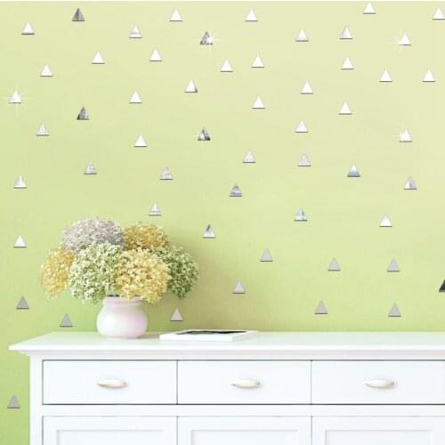 Mosaic Mirror Wall Stickers Home Decoration Acrylic Wall Stickers Living Room Decoration Mirror Stickers 2*2cm 100pcs
