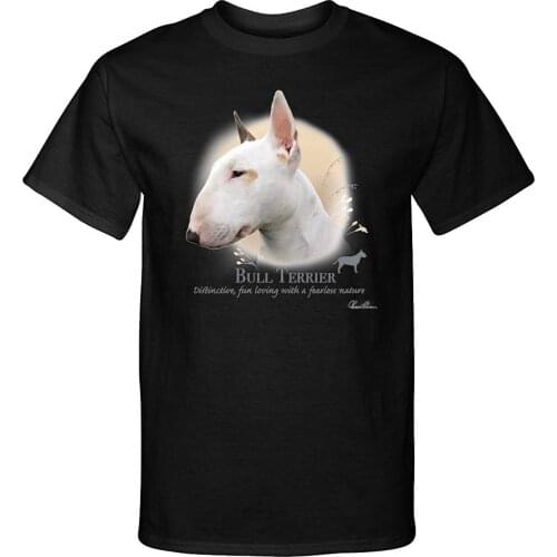 2019 Fashion Cotton Tee Shirt Fashion Bull Terrier Dog T-Shirt
