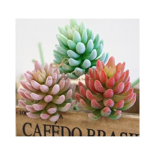 3 pcs/lot) 8 cm high hair pineapple green plants high simulation succulent artificial plants interior decoration flowers