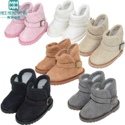 5.6cm Mini Toys Doll shoes for EXO 1/6 BJD YOSD doll accessories Fashion wool boots, snow boots