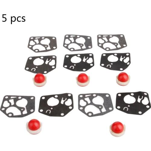 5 Sets Carburetor Diaphragm Kit Primer Bulb & Diaphragm Gasket # 795083 495770 Fit For Briggs & Stratton 494408 694394