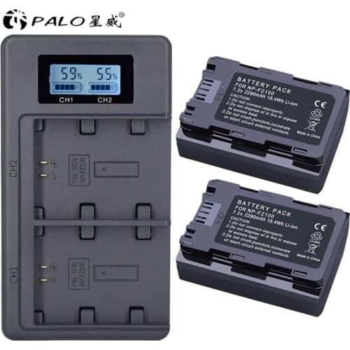 PALO NP-FZ100 NP FZ100 np fz100 Camera Battery Bateria for Sony Alpha 9 A9 9R A9R 9S A9S A7RIII A7RIV A7R3 7RM3 A7m3 Batteries