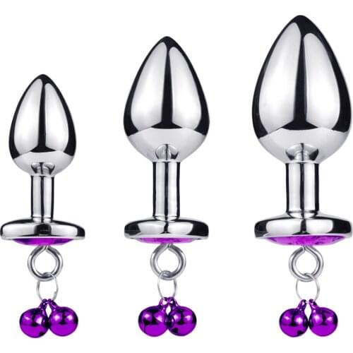 Adult Product Anal Plug Metal Butt Plug With Jewelry Erotic Sex Toy No Vibrator Anal Beads Plug Anus Dilator for Men Women Gay