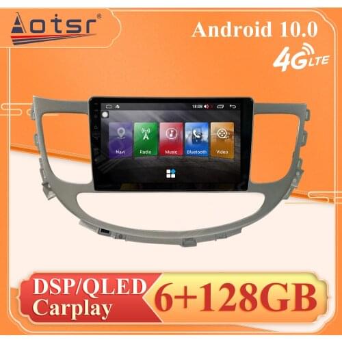 Android 10 PX6 6+128 GPS Navigation Car Radio Player For Hyundai Genesis 2008 -2012 Head Unit Multimedia Stereo Audio IPS Screen