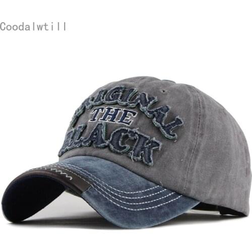 Hot Retro Washed Baseball Cap Fitted Cap Snapback Hat For Men Bone Women Gorras Casual Casquette Letter Black Dad Cap bonnet