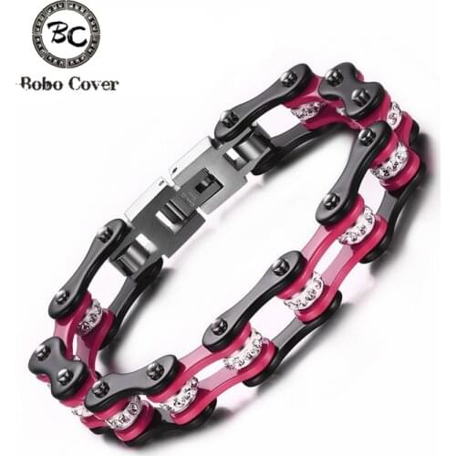 Bobo Cover 2017 Bicycle Chain Charm Bracelet Stainless Steel Cycling Bracelet Jewelry Bangle Couple Bracelets Lovers Gifts