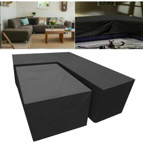 L Shape Waterproof Outdoor Furniture Cover Garden Table Sofa Rainproof Covers Chair Couch Protective Large Dust Proof Covers