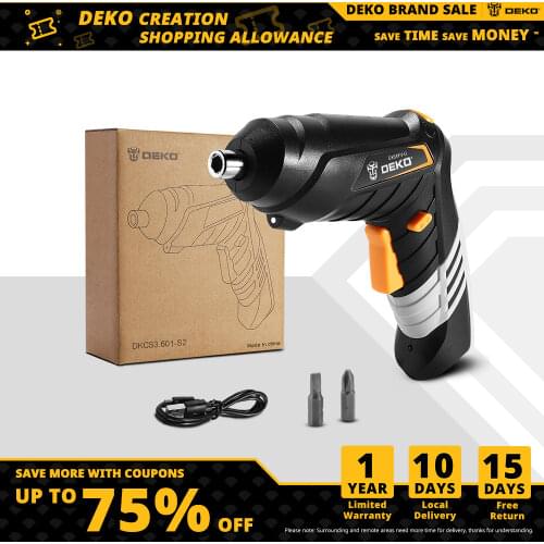 DEKO DKCS3.6O1 S1/S2/S3 Electric Cordless Screwdriver Keyless Chuck Charging Battery