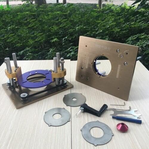 Woodworking Lift Flip Engraving Machine Electric Wood Milling Trimming Machine Router Insert Plate For Woodworking Work Bench