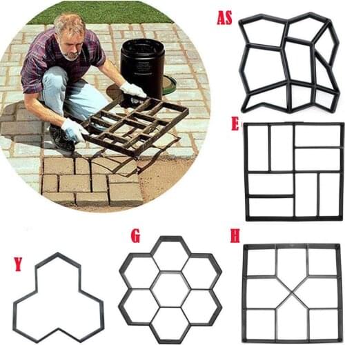 Manually Paving Cement Brick Concrete Molds DIY Plastic Path Maker Mold Garden Stone Road Mold Garden Decoration