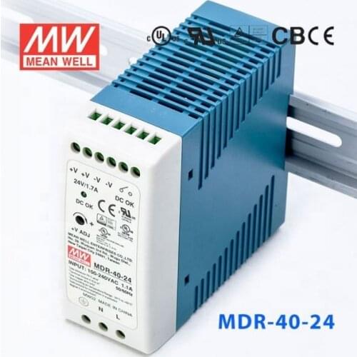 MEAN WELL MDR-40 Series 5V 12V 24V 48V 40W AC/DC Din Rail Switching Single Output Power Supply LED Lighting Power
