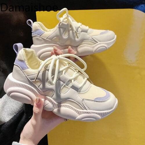 Trend Womens Breathable Mesh Shoes 2021 New Comfortable Korean Students All-Match lightweight Internet Celebrity Casuals Shoes