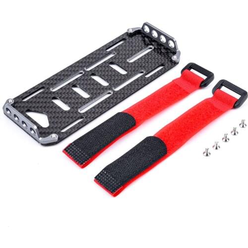 Carbon Fiber Battery Mounting Plate for 1/10 Scale RC Crawler Car Axial SCX10 CC01 F350 D90 RC4WD