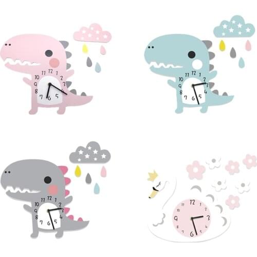 Cartoon Wall Clock Set Home Children Bedroom Living Room Silent Clock Kindergarten Decorative Supplies