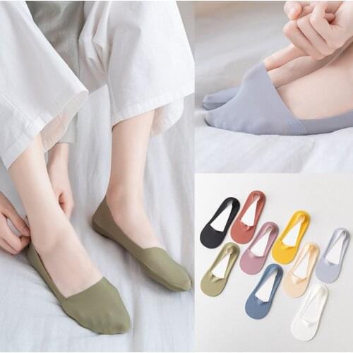 Women Fashion Sock Slippers 2021 Summer New Short Sock Solid Color Womens High quality Invisible Socks Female Korean Style Girl
