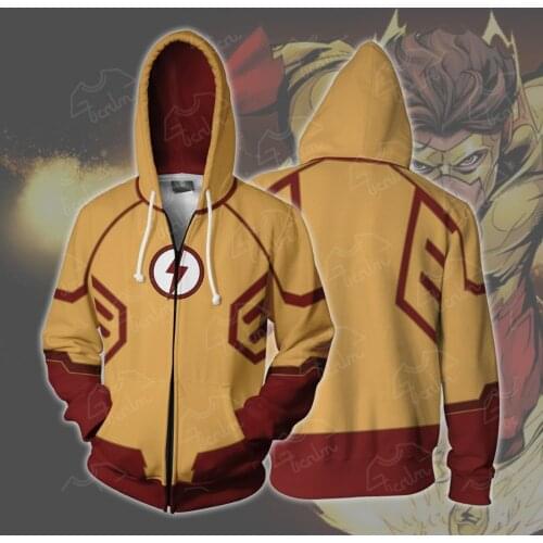 New Hoodies Coat Hoodies Costume Legion Clothing Adult Flash Flash-man Cosplay Costume Zip Up Hoodie 3d Printed Zipper Hoodies