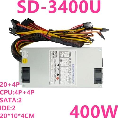 New PSU For R-Senda Standard 1U Rated 300W Peak 400W Power Supply SD-3400U