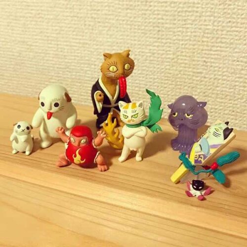 Pvc figure cat monster 7pcs/set