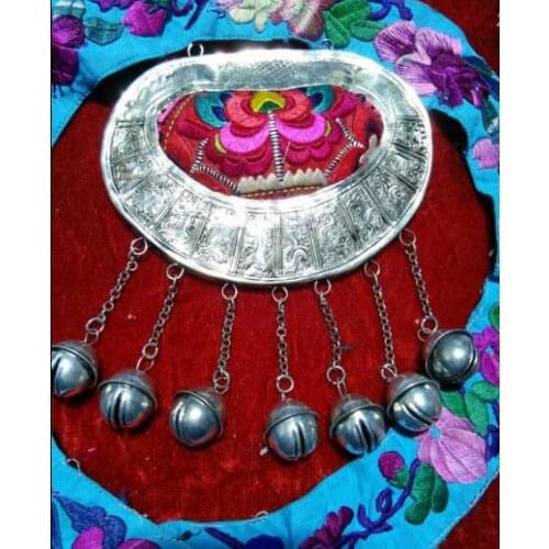 The old embroidery large twelve zodiac Pendant manual Miao Yinxiang old embroidery Pendant with Chain Pendant