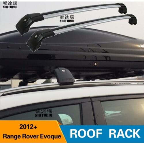SHITURUI 2Pcs Roof bars For land rover Range Rover Evoque 2011+ SUV Aluminum Alloy Side Bars Cross Rails Roof Rack Luggage