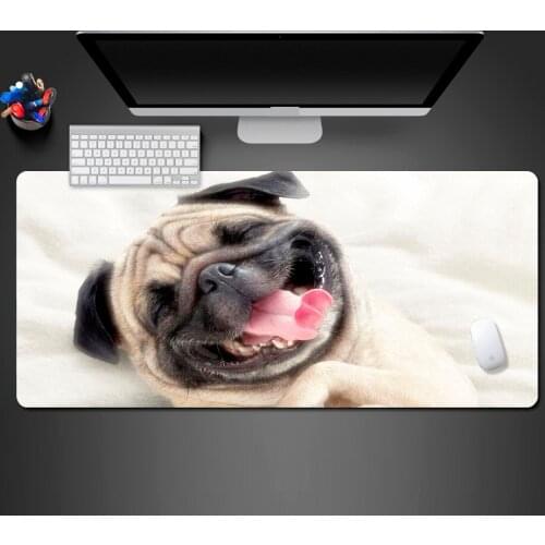 Cute Whimsy Dog Mouse Pad Vivid Hot Pug Dog New Design Wot Anti-slip Mousepad Computer Mouse Pad For Hot Trackball Mouse Mats