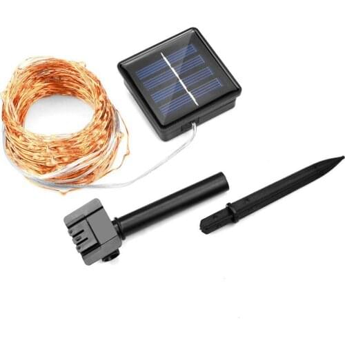 Solar Copper Wire Light String Christmas Day LED Decoration Garden Outdoor Waterproof Copper Wire Lantern