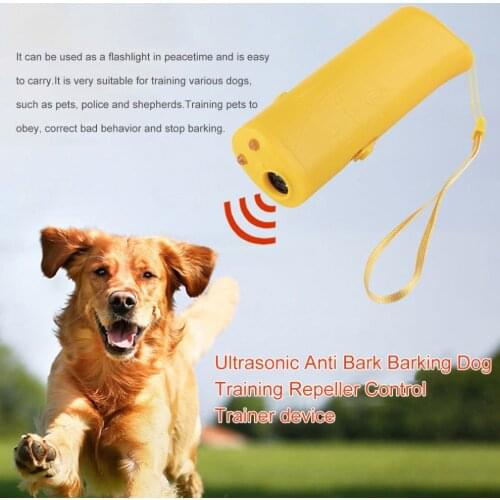 LED 3 In 1 Pet Training Repelled Device Bark Deterrents Ultrasonic Dog Repelled Training Device Trainer Handheld Barking Devic