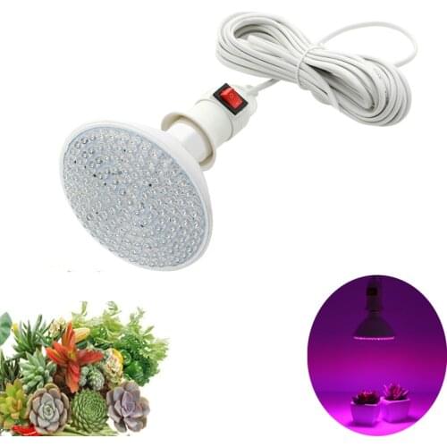 2M/lot Led plant growth fill light with line switch screw lamp head led plant lamp flower vegetable fleshy nursery lamp E11368