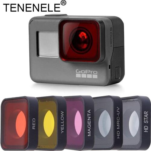 TENENELE Go Pro Sport Camera Filter Color Filters For GoPro Hero 2018 Underwater Action Camera UV CPL Filters For Hero (2018)