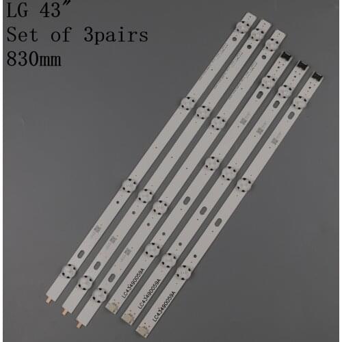 Tira CONDUZIDA LEVOU para LG 43UK6300PLB 43UJ634V 43UJ635V 43LJ61_FHD_L LC43490059A /43490058A Innotek 17Y 43inch_A LC43490074A