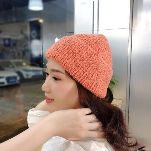 VISROVER 5 colors unisex solid color acrylic beanies winter hat for woman knit bonnet acrylic woman Autumn Warm skullies gift