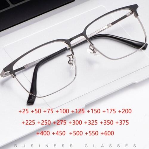 Titanium Reading Glasses Men Optical Lenses Ultralight Presbyopic Glasses Eyeglasses Flexible Women Eyewear Fashion +175+225+275