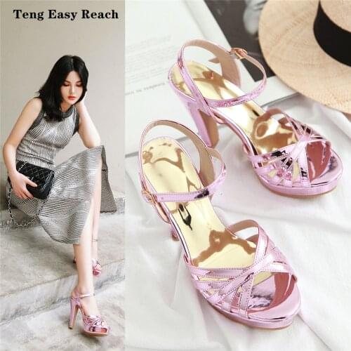 Platform Woman Sandals Luxury Party Wedding Shoes Sexy High Heels Sandals Stilettos Fetish Womens Summer Shoes Gold Silver Pink