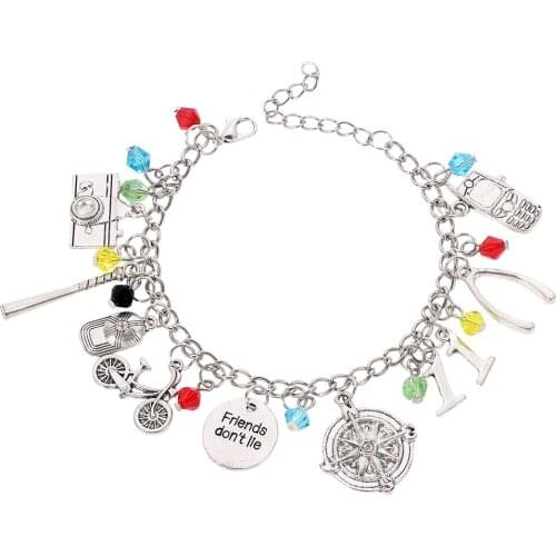 Stranger Things Series Charms Bracelet Neo-Gothic Punk Fashion Bracelets For Women Jewelry Accessories Gift For Firends