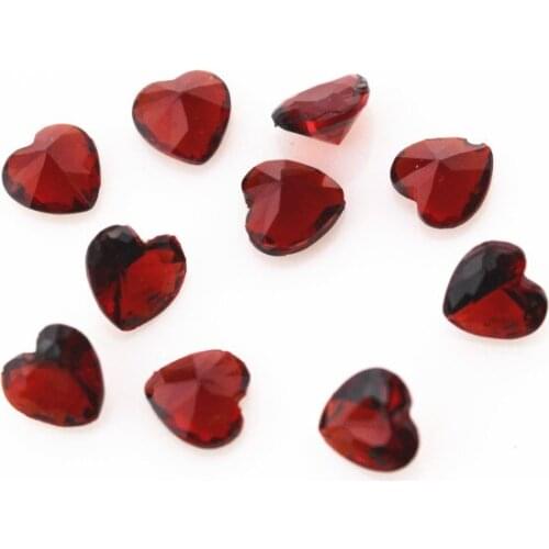100pcs/lot dark red heart crystal birthstone floating charms living glass memory floating lockets diy jewelry