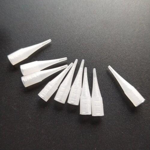100Pcs Plastic 1R Needle Tips Permanent Makeup Small Nozzle Needle Caps For French/Gaintsun Tattoo Machine