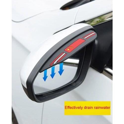 2 Pieces Of Car Side Rearview Mirror Rain Eyebrow Sun Visor Exterior Sun Shade Snow Guard Weather Shield Cover Auto Parts