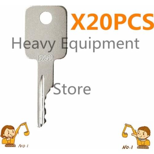 20Pcs D250 For Bobcat Case Melroe Ignition Key Skid Steer Loaders Mini Excavator 6693241