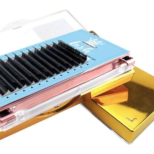 2021 Newest 12Rows Premium Soft Mink Lashes faux individual All Size Eyelash Extension Fluffy Cilios 8-20mm Faux Lashes Tray