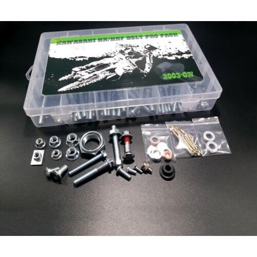 210 PCS 110 PCS Front and rear mudguard bolts and screws For KAWASAKI KX KXF KX-F 100-450 2003-2020