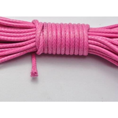 30 Meters Bright Pink Korean Waxed Cord Thread Line 1.5mm for Jewelry String