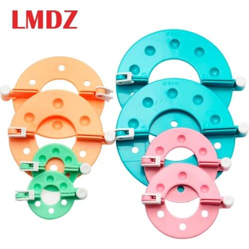 LMDZ 8PCS 4 Sizes Round Pompom Maker Tools For Knitting Pompoms Maker Clover Fluff Ball Weaver Needle Craft Art Tools