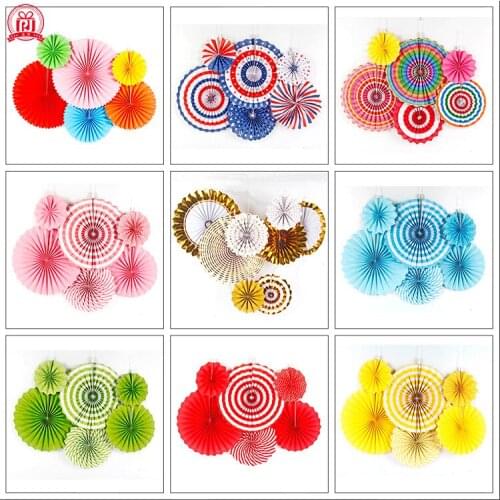 Paper fan flower decoration background wall diy mall shop opening background layout birthday party decoration supplies