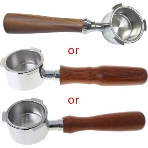 Stainless Steel Espresso Coffee Machine Handle 51MM Bottomless Filter Holder