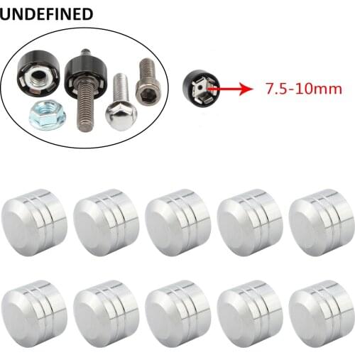 Chrome Motorcycle Head Bolt Caps Cover CNC 3/8" Schrauben Inner Hole 7.5-10mm Screw Cap For Harley Sportster XL Dyna Universal