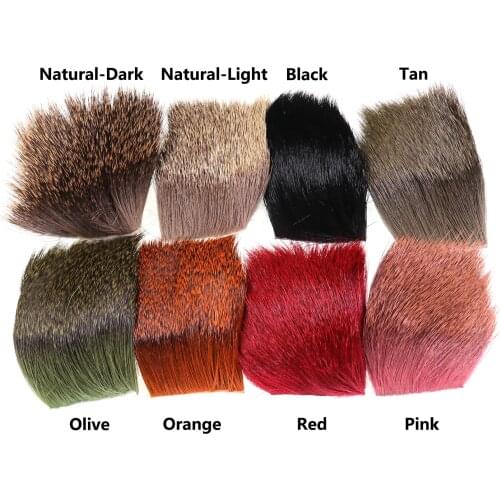 ICERIO 1 Piece Natural Deer Hair Patch Dry Flies Hopper Caddis Wings and Bodies Spinning Bass Bugs Fly Tying Materials