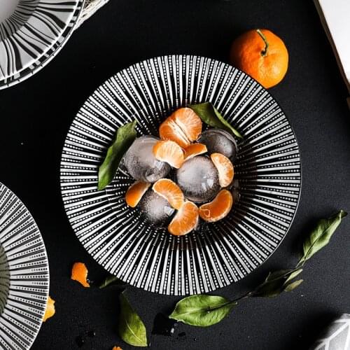 Ceramic Deep Plate Dish Pasta Dish Western Restaurant Tableware Cafe Dish Saucer Soup Plate Pasta Bowl Salad Straw Hat Plate