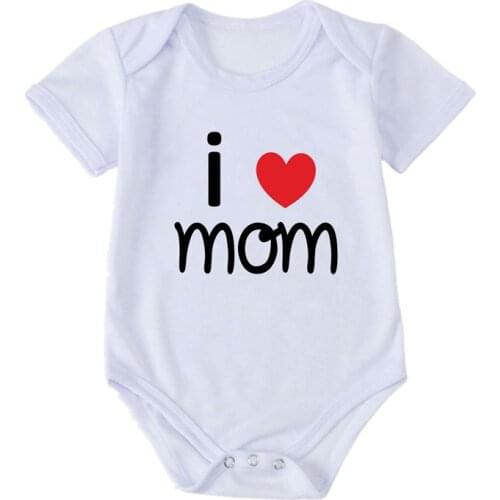 Baby Jumpsuit for Kids One Piece Romper Girl Boy Unisex Bodysuit Newborns I Love MOM DAD Overalls Baby Clothes Children Clothing