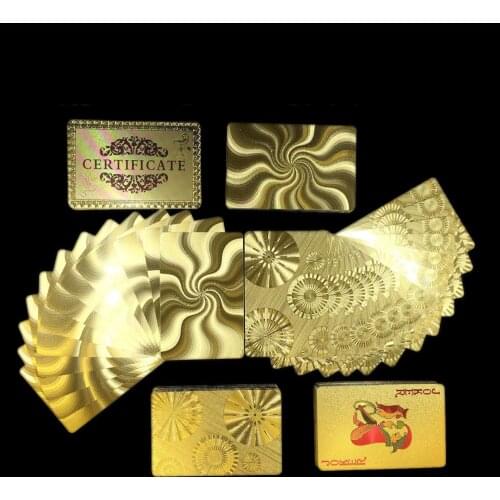 Creative Matte Waterproof Gold Plating Colorful Plastic Poker Table Game Cards PVC Radiation Geometric Shapes Printing Cards